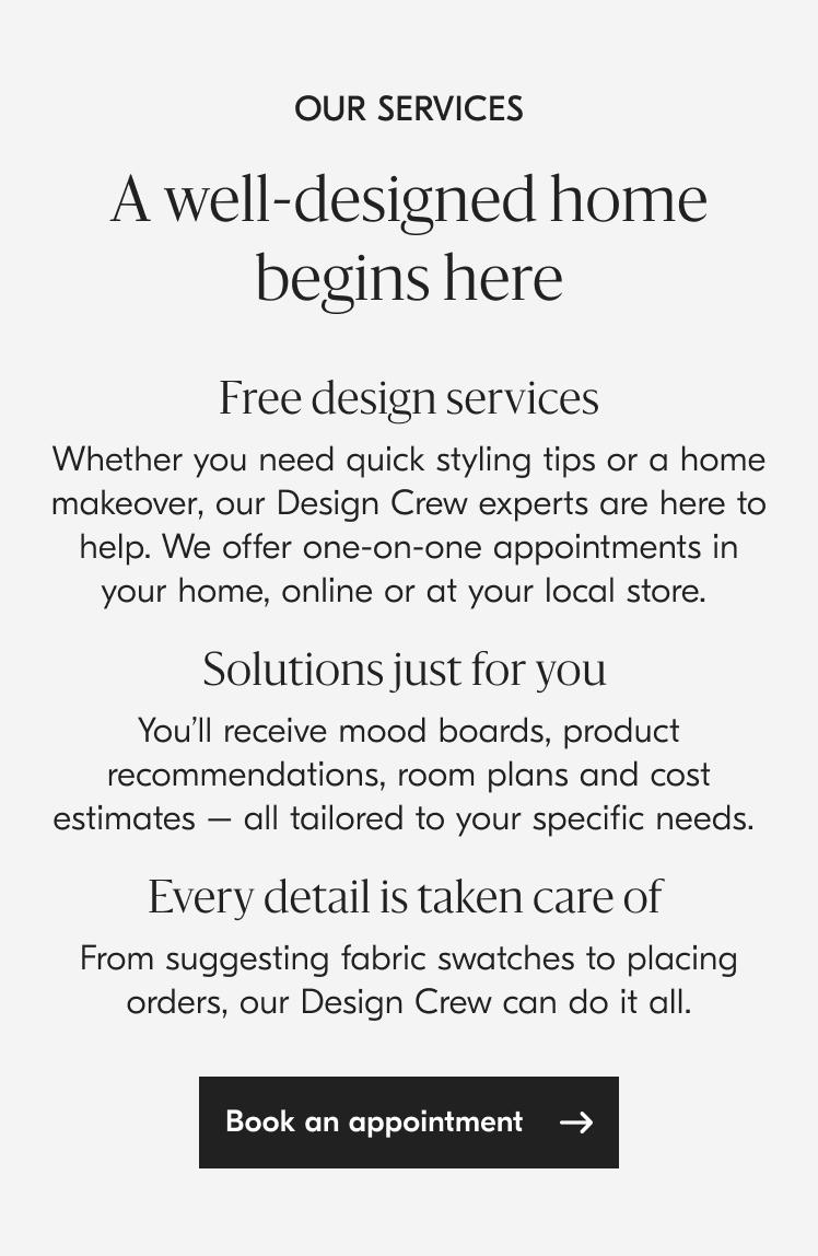 Design crew - book an appointment